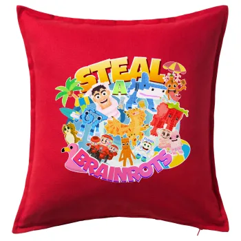 Roblox Steal a Brainrot, Sofa cushion RED 50x50cm includes filling