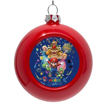 Mario Galaxy, Red Christmas tree ornament bauble 8cm
