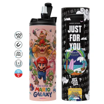 Mario Galaxy, Tumbler stainless steel PINK 600ml