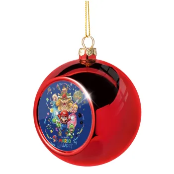 Mario Galaxy, Christmas tree ball Red 8cm