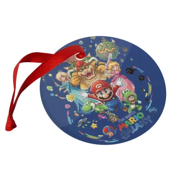 Mario Galaxy, Christmas ornament glass 9cm