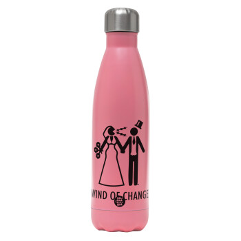 Couple Wind of Change, Metal mug thermos Pink Mat (Stainless steel), double wall, 500ml