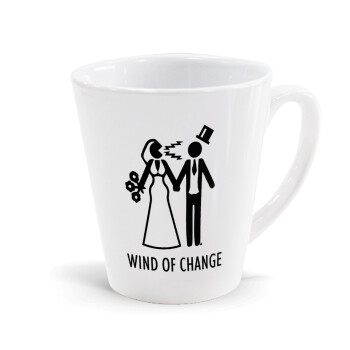 Couple Wind of Change, Κούπα κωνική Latte Λευκή, κεραμική, 300ml