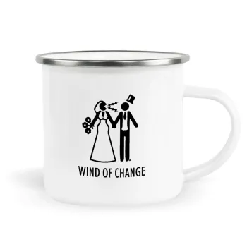 Couple Wind of Change, Metallic enamel cup white 360ml