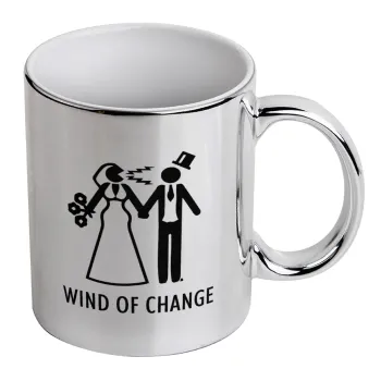 Couple Wind of Change, Mug ceramic, silver mirror, 330ml