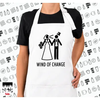 Couple Wind of Change, Ποδιά μακριά Σεφ ολόσωμη με τσέπες white (ΕΝΗΛΙΚΩΝ)