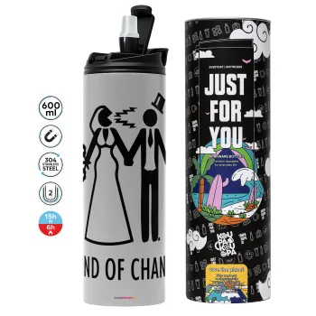 Couple Wind of Change, Tumbler stainless steel GREY 600ml