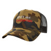 Adult Structured Trucker Hat, with Mesh, (Camouflage) Army (100% COTTON, ADULT, UNISEX, ONE SIZE)