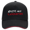 DRILL Adult Ultimate Hat BLACK/RED, (100% COTTON, ADULT, UNISEX, ONE SIZE)