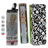 Πασχαλινή Λαμπάδα με Travel Tumbler θερμό (600ml, BPA free) & κερί αρωματικό πλακέ (30cm) (ΓΚΡΙ)