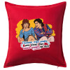 Sofa cushion RED 50x50cm includes filling