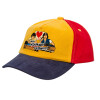Children's Baseball Cap, 100% Cotton Drill, Yellow/Blue/Red (COTTON, CHILDREN'S, ONE SIZE)