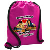 Τσάντα πλάτης πουγκί GYMBAG Φούξια, με τσέπη (40x48cm) & χονδρά κορδόνια