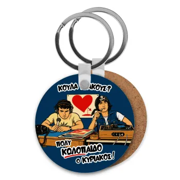 Κούλα μ΄ακούς;, Μπρελόκ Ξύλινο στρογγυλό MDF Φ5cm