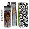 Πασχαλινή Λαμπάδα με Travel Tumbler θερμό (600ml, BPA free) & κερί αρωματικό πλακέ (30cm) (ΓΚΡΙ)