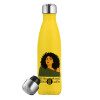 Μεταλλικό παγούρι θερμός Κίτρινος (Stainless steel), διπλού τοιχώματος, 500ml