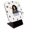 Quartz Wooden table clock with hands (10cm)