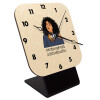 Quartz Table clock in natural wood (10cm)