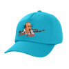 Children's Baseball Cap, 100% Cotton Twill, Blue (COTTON, CHILDREN, UNISEX, ONE SIZE)