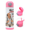Children's hot water bottle, stainless steel, with safety straw, PINK (500ml)