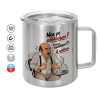 Double-walled stainless steel mug 300ml with temperature-retaining lid