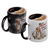 Color changing magic Mug, ceramic, 330ml when adding hot liquid inside, the black colour desappears (1 pcs)