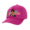 Καπέλο Ενηλίκων Baseball, 100% Βαμβακερό,  Φούξια,(purple) (ΒΑΜΒΑΚΕΡΟ, ΕΝΗΛΙΚΩΝ, UNISEX, ONE SIZE)