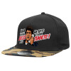 Καπέλο Ενηλίκων Flat Snapback Μαύρο/Παραλλαγή, (100% ΒΑΜΒΑΚΕΡΟ TWILL, ΕΝΗΛΙΚΩΝ, UNISEX, ONE SIZE)