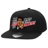 Καπέλο Ενηλίκων Flat Snapback Μαύρο, (100% ΒΑΜΒΑΚΕΡΟ TWILL, ΕΝΗΛΙΚΩΝ, UNISEX, ONE SIZE)