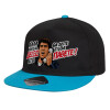 Καπέλο παιδικό Flat Snapback, Μαύρο/Μπλε (100% ΒΑΜΒΑΚΕΡΟ, ΠΑΙΔΙΚΟ, UNISEX, ONE SIZE)