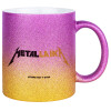 Κούπα Χρυσή/Ροζ Glitter, κεραμική, 330ml