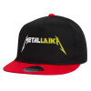 Καπέλο παιδικό Flat Snapback, Μαύρο/Κόκκινο (100% ΒΑΜΒΑΚΕΡΟ, ΠΑΙΔΙΚΟ, UNISEX, ONE SIZE)