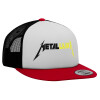 Καπέλο Ενηλίκων Foam Flat Snapback με Δίχτυ Κόκκινο-Λευκό-Μαύρο (POLYESTER, ΕΝΗΛΙΚΩΝ, UNISEX, ONE SIZE)