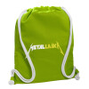 Τσάντα πλάτης πουγκί GYMBAG LIME GREEN, με τσέπη (40x48cm) & χονδρά κορδόνια