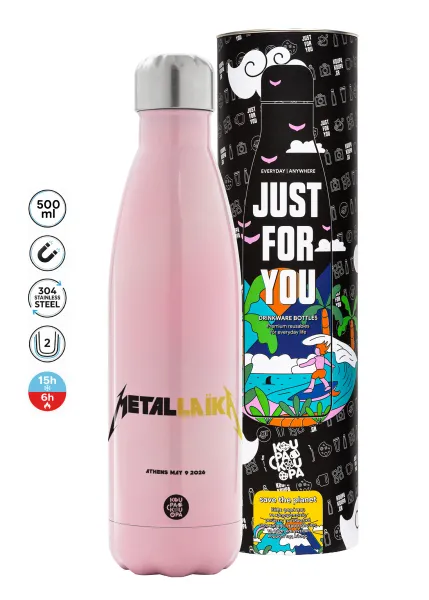 Metallaika — Metal mug thermos Pink Iridiscent (Stainless steel), double wall, 500ml