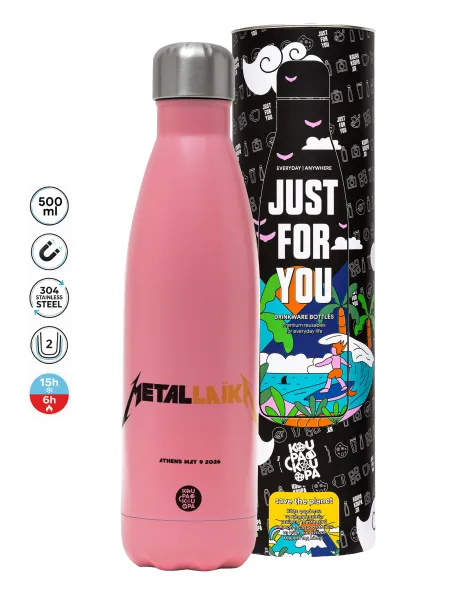 Metallaika — Metal mug thermos Pink Mat (Stainless steel), double wall, 500ml