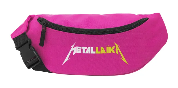 Metallaika — Unisex waist bag (banana) in PINK color with 2 pockets