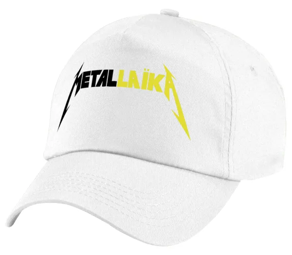 Metallaika — Πεντάφυλλο καπέλο Λευκό, 100% Βαμβακερό (Twill), με ρύθμιση, unisex
