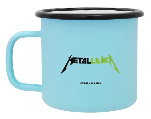 Metallaika — Κούπα Μεταλλική εμαγιέ ΜΑΤ σιέλ 360ml