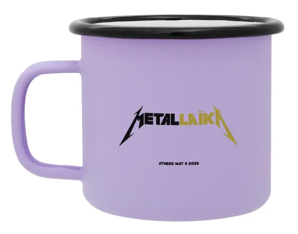 Metallaika — Metal enamel mug, matte light pastel purple, 360ml