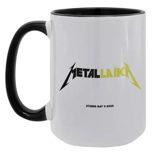 Metallaika — Mega mug 15oz, black ceramic, 450ml