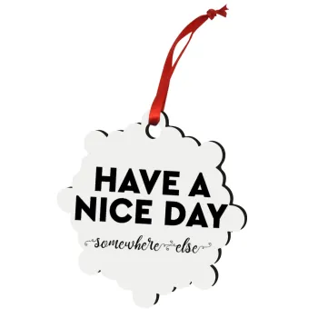 Have a nice day somewhere else, Στολίδι Χριστουγεννιάτικο στολίδι snowflake ξύλινο 7.5cm