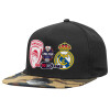 Καπέλο Ενηλίκων Flat Snapback Μαύρο/Παραλλαγή, (100% ΒΑΜΒΑΚΕΡΟ TWILL, ΕΝΗΛΙΚΩΝ, UNISEX, ONE SIZE)