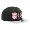 Καπέλο Ενηλίκων Flat Snapback Μαύρο/Γκρι, (100% ΒΑΜΒΑΚΕΡΟ TWILL, ΕΝΗΛΙΚΩΝ, UNISEX, ONE SIZE)