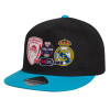 Καπέλο παιδικό Flat Snapback, Μαύρο/Μπλε (100% ΒΑΜΒΑΚΕΡΟ, ΠΑΙΔΙΚΟ, UNISEX, ONE SIZE)