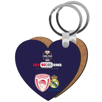 Olympiacos B.C. Euroleague Final 4 2025-26, Μπρελόκ Ξύλινο καρδιά MDF