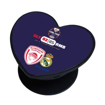 Olympiacos B.C. Euroleague Final 4 2025-26, Phone Holders Stand  καρδιά Μαύρο Βάση Στήριξης Κινητού στο Χέρι