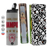 Easter candle with Grey Tumbler Thermo 600ml & aromatic flat candle (30cm) (GREY)