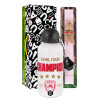 Easter Set, metallic aluminum bottle (500ml) & aromatic flat Easter candle (30cm) (PINK)