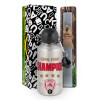 Easter Set, metallic silver aluminum water bottle (500ml) & aromatic flat Easter candle (30cm) (GRAY)